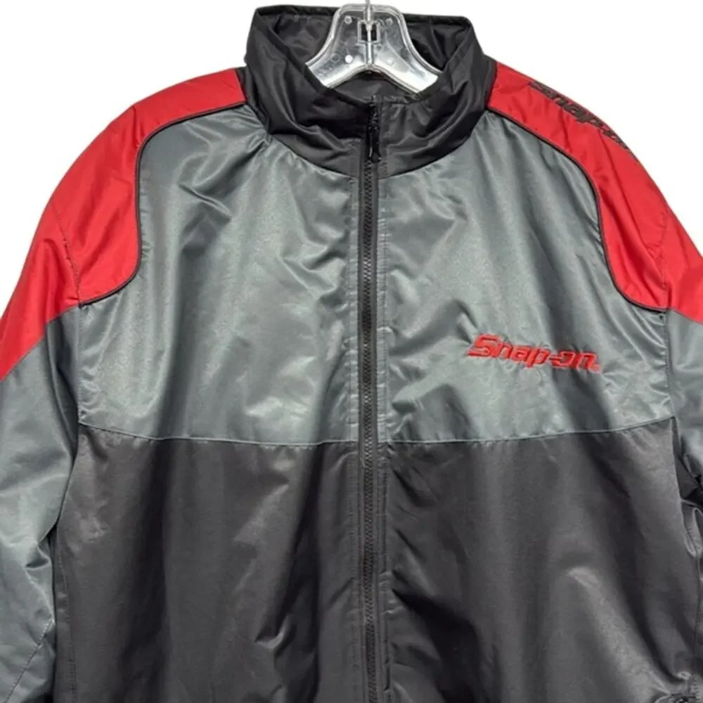 Men's Snap-On Tools Red Black Puffer Winter Utility Work‎ Jacket Coat Size L/ XL